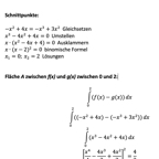 Fläche zwischen f